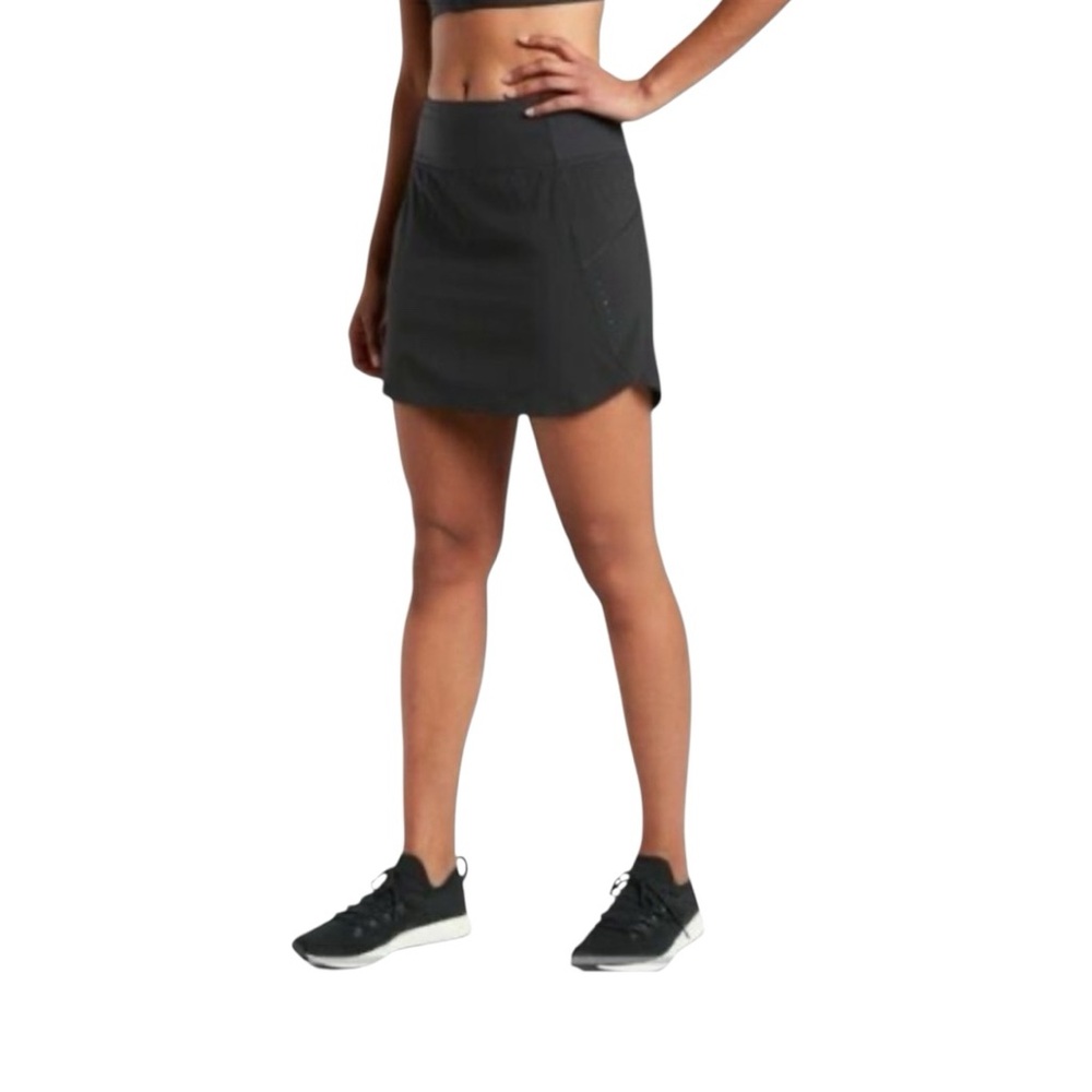 ATHLETA Run With Me Black Athletic Skort Large L